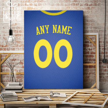 Golden State Jersey Custom Canvas Print Wall Art for Boy Girl Men Women Basketball Personalized Canvas Art